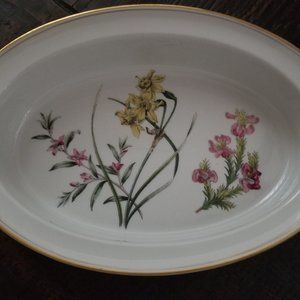 RARE SPODE STAFFORD FLOWERS OVEN TO TABLE CASSEROLE OVAL SERVING DISH BOWL
